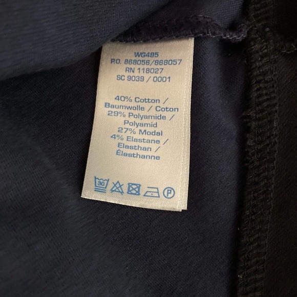 Boden Skirt‎ Womens Sz 2P Petite Navy Blue Black A Line Stretch Knit Flare - Picture 6 of 7